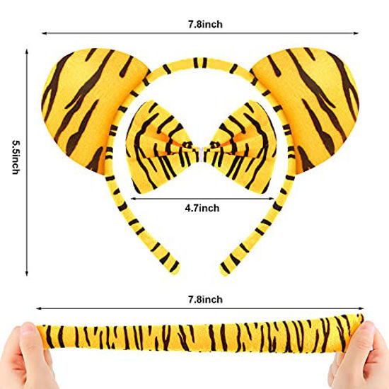 tiger costume for school performance. mask for child.Children face  painting. Boy painted as tiger or ferocious lion. Boy actor playing role.  theatrical tiger mask face. School activity Stock Photo | Adobe Stock