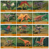 Picture of Dinosaur Playset Toys 12 Figures with Activity Play Mat & Trees,Realistic Educational Kit as Good Birthday Gifts for Kids Boys & Girls