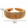 Picture of SP SOPHIA COLLECTION Women's Sparkling Crystal Padded Rhinestone Wide Bejeweled Hair Headband Party Hairband Hair Accessories in Gold