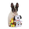 Picture of Peanuts Snoopy Santa and Woodstock Elf Holiday Dog Toy Set 2 Pack | Santa Snoopy and Woodstock Plush Squeaky Dog Toys | Peanuts Comics Holiday Dog Chew Toys to Add to Your Dog Christmas Stocking