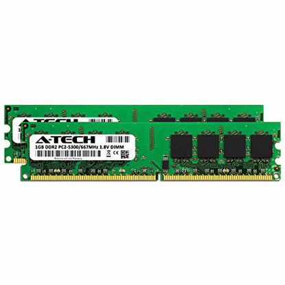 Picture of A-Tech 2GB (2x1GB) DDR2 667MHz DIMM PC2-5300 1.8V CL5 240-Pin Non-ECC UDIMM Desktop RAM Memory Upgrade Kit