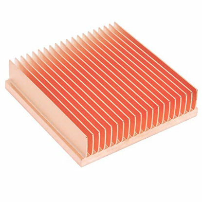 Picture of DIY Pure Copper Skiving Fin Heatsink 40x40x10mm / 1.57x1.57x0.39 inches for Electronic Chip IC Cooling