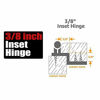 Picture of JQK 3/8 Inch Inset Cabinet Door Hinges, Cabinet Hinge, 10 Pack Matte Black, CH201-BK-P10