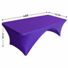 Picture of Eurmax Spandex Table Cover 4 ft. Fitted 30+ Colors Polyester Tablecloth Stretch Spandex Table Cover-Table Toppers,4 FT Table Cover Open Back (4Ft, Purple)