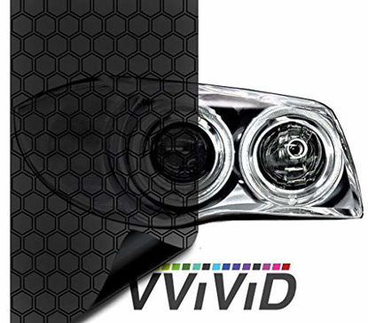 Picture of VViViD Hex+ Dark Smoke High Gloss Air-Tint Headlight (12" x 30" (2 Sheets))