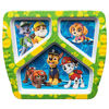 Picture of Zak Designs Paw Patrol Dinnerware Set Includes Melamine 3-Section Divided Plate and Utensil Made of Durable Material and Perfect for Kids, 3 Piece Set, Paw Patrol Boys 3pc