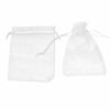 Picture of Dealglad 50pcs Drawstring Organza Jewelry Candy Pouch Christmas Wedding Party Favor Gift Bags (8x12", White)