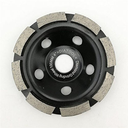 Picture of SHDIATOOL 4 Inch Single Row Diamond Grinding Cup Wheel for Concrete Granite Marble Masonry Brick Fits 5/8 Inch Arbor