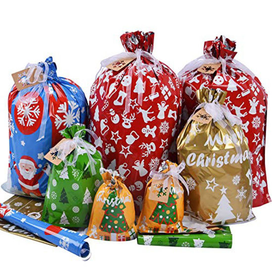 20Pcs Christmas Gift Bags Large with Handles Christmas Tote Bags Bulk  Reusable | eBay