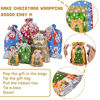 Picture of Christmas Gift Bags with Drawstrings&Bottom, Christmas Bags For Gifts Wrapping Holiday Gift Bag Bulk for Presents Goody, Reusable Plastic Xmas Gift Bags Assorted Sizes Extra Large/Medium/Small (15Pcs)