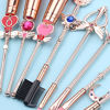 Picture of Sailor Moon Makeup Brushes, Anime Pink Metal Magic Wand Handle Makeup Brushes Professional, Eye/Face/Lip Makeup Brushes Tool Sets & Kits Cosplay, Valentine/Halloween/Christmas Gifts