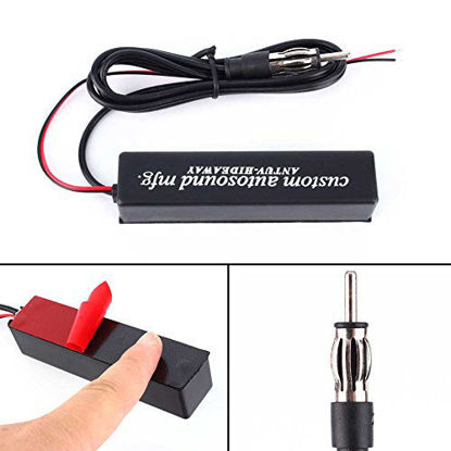 Picture of Keenso 12V Car Hidden Antenna, Universal Electronic Hidden Antenna FM AM Amplified Kit for Motor Vehicles, Golf carts, Boats, Motorcycles, ATV (1 pc)