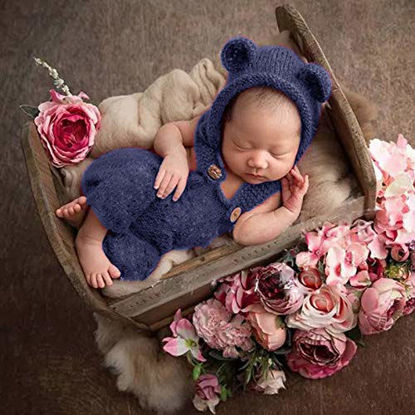 Picture of Baby Boy Photography Outfits Newborn Photo Shoot Props Crochet Romper Set