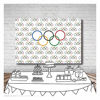 Picture of Olympic Rings International Banner for Sports Party Photo Background 7x5ft Vinyl Olympic Sport Countries for Classroom Garden Grand Opening Sports Clubs Party Supplies Studio Shoot Booth Prop