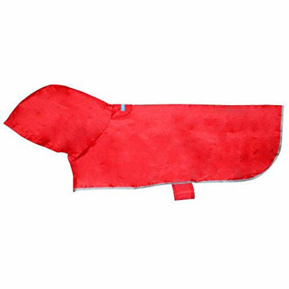 Picture of RC Pet Products Packable Dog Rain Poncho Crimson - X Large