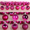 Picture of GameXcel 10Pcs Christmas Balls Ornaments for Xmas Tree - Shatterproof Christmas Tree Decorations Large Hanging Ball Fluorescent Pink3.2 x 10 Pack