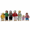 Picture of Wooden Doll House People, 7 Family Figures Miniature Doll House, Wooden Doll House Family Dress-Up Characters Grandpa, Grandma, Mom, Dad, Boy and Girl