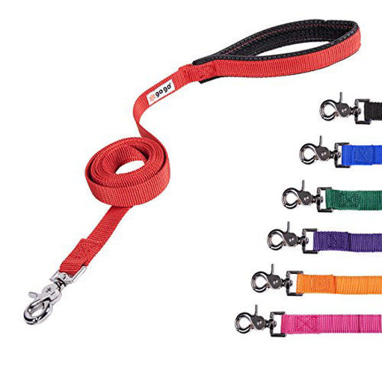 Picture of GoGo Pet Products 5/8-Inch Wide Comfy Nylon Dog Leash, 4-Feet Long, Red