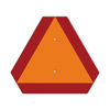 Picture of Slow Moving Vehicle Sign Triangle Sign with Reflector, Farm Triangle Safety Sign, SMV Sign, 14 x16 Engineering Grade Reflective Aluminum Golf Cart Accessories, Up to 7 Years Outdoor (Orange)