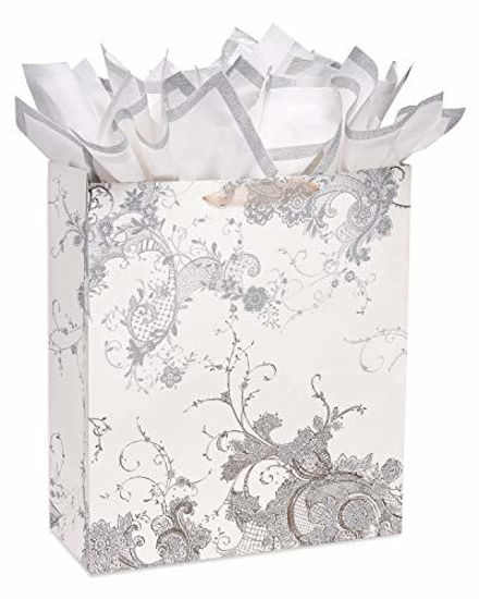 Metallic Silver Tissue Paper, 4-Sheets - Papyrus