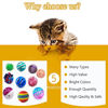 Picture of LASOCUHOO Cat Toys Balls, Kitten Ball Toys Assortments, Including Rainbow Ball, Crinkle Ball, Sparkle Ball, Bell Balls, Sisal Ball, Linen Ball for Cats and Kitten 30 PCS