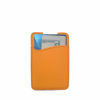 Picture of Leather Phone Card Holder Stick On Wallet for iPhone and Android Smartphones by Wallaroo (Marigold)