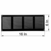 Picture of Air Vent Cover Steel Return Air Grilles - for Ceiling and Sidewall - HVAC - with Insect Protection Screen (15.74''x5.90'' Inch, Black)