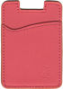 Picture of Premium Leather Phone Card Holder Stick On Wallet for iPhone and Android Smartphones (Coral Leather)