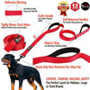 Picture of Primal Pet Gear Dog Leash 8ft Long - RED - Traffic Padded Two Handle - Heavy Duty - Double Handles Lead for Control Safety Training - Leashes for Large Dogs or Medium Dogs - Dual Handles Leads