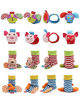 Picture of Soft Baby Toys Foot Finder Socks Wrists Rattles Ankle Leg Hand Arm Bracelet Activity Rattle Baby Shower Present