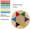 Picture of Chinese Checkers Game Set with 11 inch Wooden Board and Traditional Pegs, Game for Adults, Boys and Girls by Hey! Play!