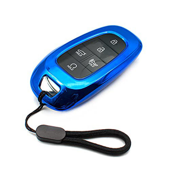 GetUSCart- MECHCOS Compatible with 2022 2021 2020 Hyundai Sonata Nexo Santa  Fe Tucson Blue TPU Key Fob Cover Case Remote Holder Skin Protector Keyless  Entry Sleeve Accessories
