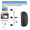 Picture of Wireless Mouse for MacBook Pro MacBook Air Laptop Mac iMac Desktop Computer Windows Chromebook (Black Silver)