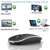 Picture of Wireless Mouse for MacBook Pro MacBook Air Laptop Mac iMac Desktop Computer Windows Chromebook (Black Silver)