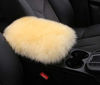 Picture of ANDALUS Car Armrest Cover - Car Center Console Cover - Soft, Fluffy, Pure Australian Sheepskin Wool - Universal Fit - Car Consoles Seat Box Protector and Accessories (Beige)