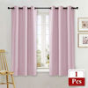 Picture of NICETOWN Room Darkening Curtain for Girl's Room Nursery Essential Thermal Insulated Solid Grommet Top Window Treatment Drape (Lavender Pink=Baby Pink, Sold Individually, 42 x 63 inch)