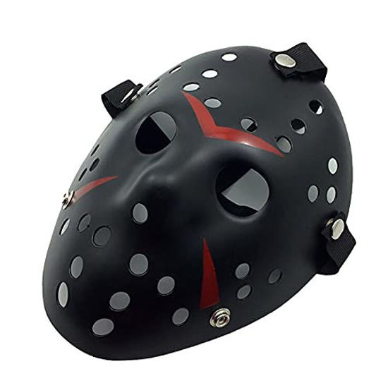 Picture of Joycola Halloween Jason Mask Horror Jason Hockey Mask Halloween Masquerade Party Cosplay Prop (Black)