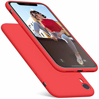 Picture of DTTO Compatible with iPhone XR Case, [Romance Series] Silicone Case with Hybrid Protection for iPhone XR 6.1 Inch - Wine Red