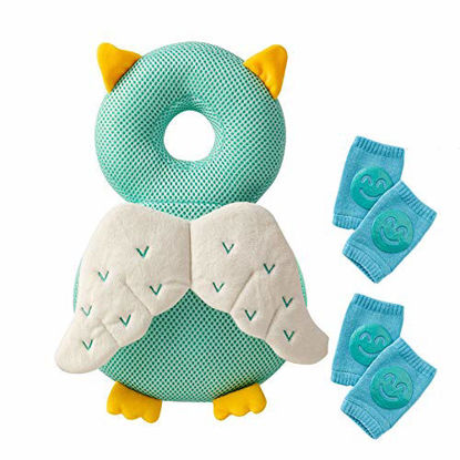 Picture of JunNeng Toddler Baby Head Safety Protector Pad,Mesh Head Adjuastable Cushion Pillow Owl