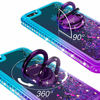 Picture of iPhone SE 2016 Case, iPhone 5S/5 Case, Silverback Moving Liquid Holographic Sparkle Glitter Case with Kickstand,Bling Diamond Bumper with Ring Protective Apple iPhone SE Case for Girls Women -Purple