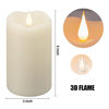 Picture of Real Wax Flameless Pillars Fake Flickering Candles Battery Include Dancing Moving LED Flames with 5-Hour Timer and Long Lasting for Seasonal & Home Decoration (D3inches X H5inches)