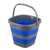 Picture of Collapsible Plastic Bucket with 2.6 Gallon (10L), Foldable Rectangular Tub for House Cleaning, Space Saving Outdoor Waterpot for Garden or Camping, Portable Fishing Water Pail (Blue)