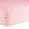 Picture of Bare Home Fitted Bottom Sheet Twin - Premium 1800 Ultra-Soft Microfiber - Deep Pocket (Twin, Light Pink)