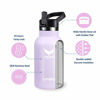 Picture of Vmini Kids Water Bottle - Insulated Water Bottle with Straw, Standard Mouth Stainless Steel & Vacuum, New Straw Lid with Wide Handle, Purple & 12 oz