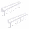 Picture of 6-Hook Under Cabinet Mug Hanger (c- 2pcs White)