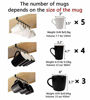 Picture of 6-Hook Under Cabinet Mug Hanger (c- 2pcs White)