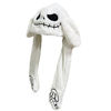 Picture of Focupaja Funny Plush Ear Moving hat Halloween Ghost Jumping Hat Cosplay Earflaps Cap Hat Christmas Animal Moving Ears Hat with Movable Ears Adult Teenager(White Kulu)