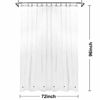 Picture of XLong Shower Curtain/Liner with 96 inches Height - 6 Bottom Magnets, Waterproof PEVA, PVC Free, Metal Grommets, Clear, 72x96