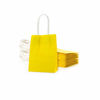 Picture of Mini Size Yellow Paper Bag with Handle Party Favours Bag 6x4.5x2.5 inch for Wedding Birthday Baby Shower Summer Tropical Theme Party Recycled Bag,Pack of 24