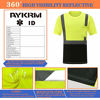 Picture of AYKRM Hi Vis T Shirts ANSI Class 2 Reflective Safety High Visibility Short Sleeve Shirts (Yellow, L)